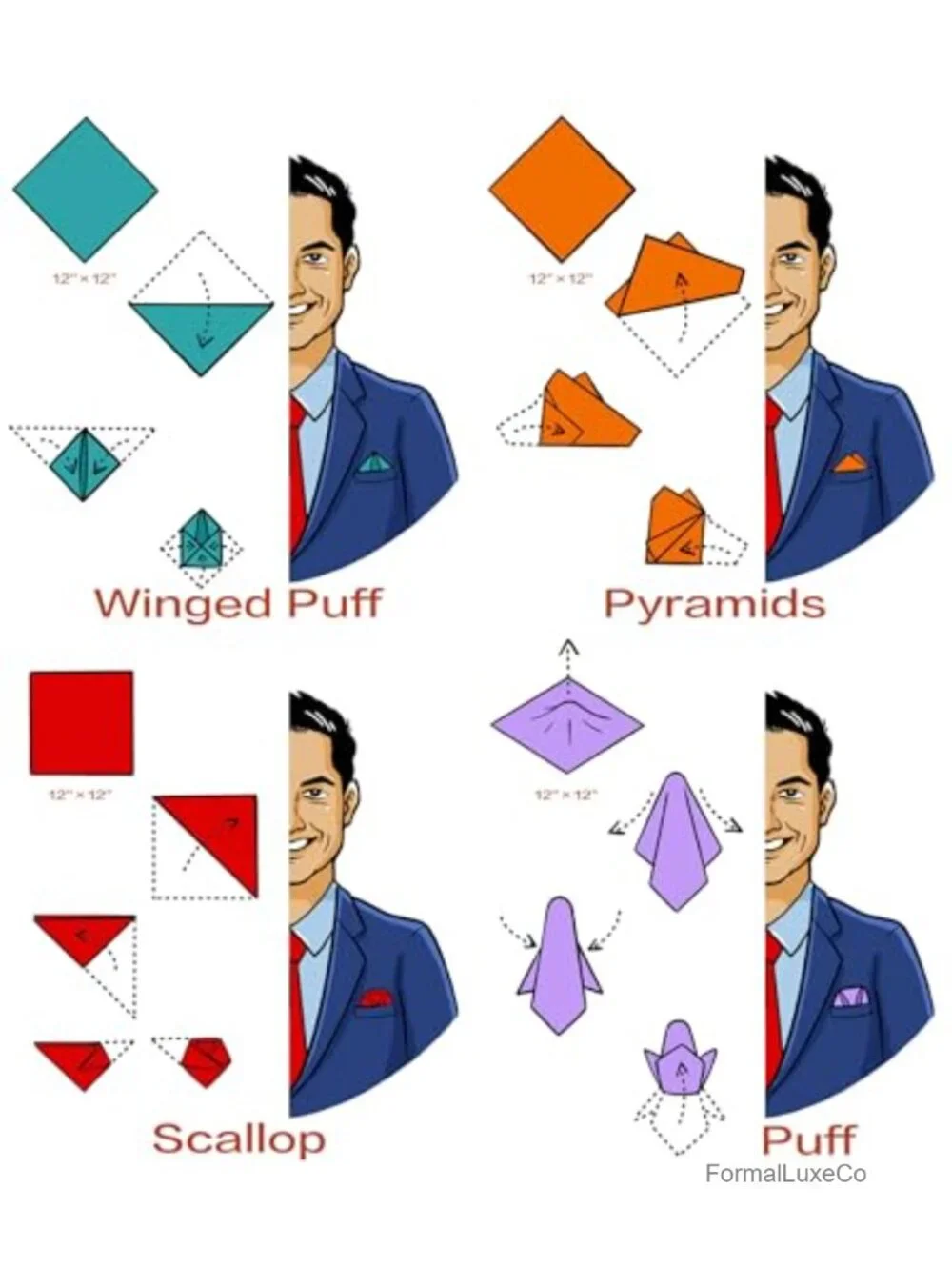 Groom Pocket Square Microfiber Wedding Handkerchief Gift Box